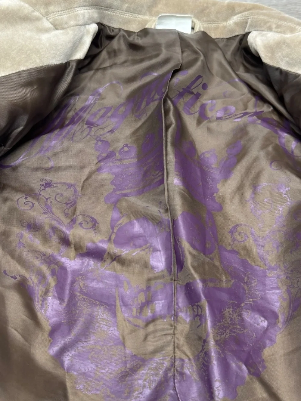 Juicy Couture Beige Velour Blazer Jacket